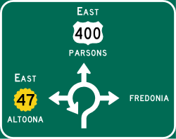 Junction K-47 roundabout diagram